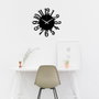 Wallity Enzoclock - S005 Reloj de pared decorativo de metal negro